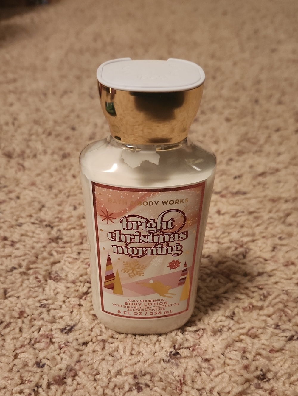 Bath & Body Works Bright Christmas Morning Lotion - White & Gold